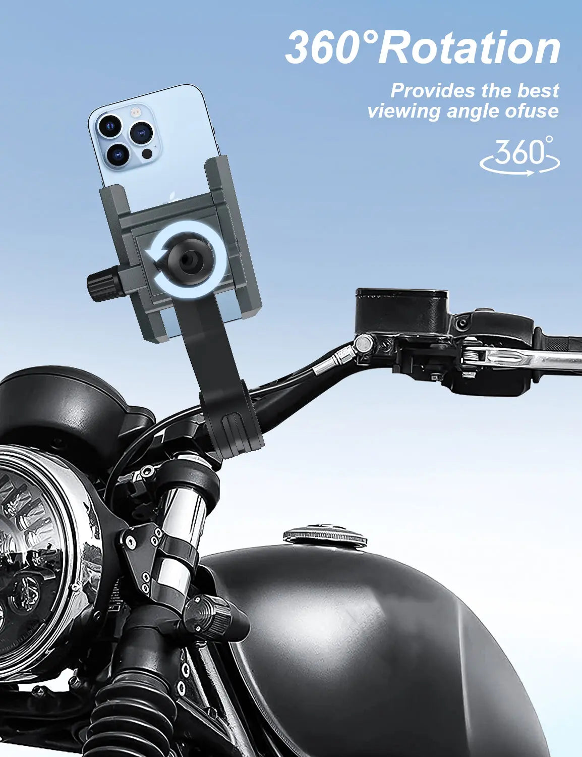 Electric bicycle mobile phone holder