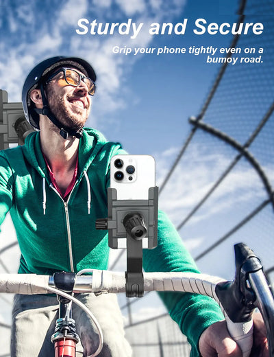 Electric bicycle mobile phone holder